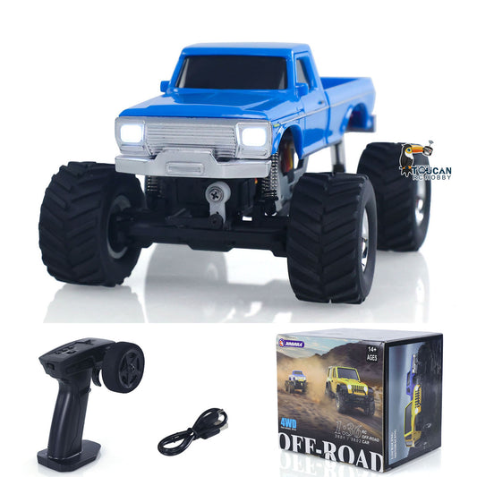US Stock JABAILE 3602 1/36 4WD 2.4G Radio Controlled Off Road Vehicles Mini Crawler Car Battery Lights RTR RC Toys Model Children Gift