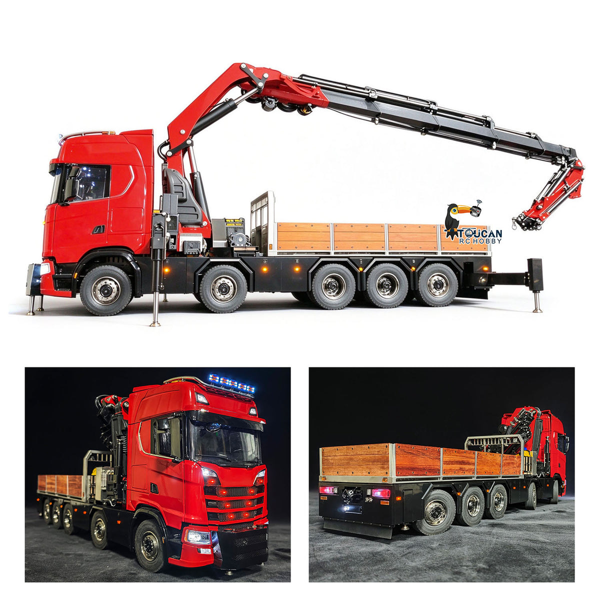 LXY 1/14 Hydraulic RC Crane Dump Truck 770S - 10x10 All-Metal Axles RTR 10CH Valve Fly Jib Arm