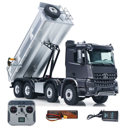 US Stock RTR Kabolite 8X8 1/14 RC Dump Truck K5703 Electric Lifting Remote Control Tipper Model 2Speed Gearbox Lights Sound System