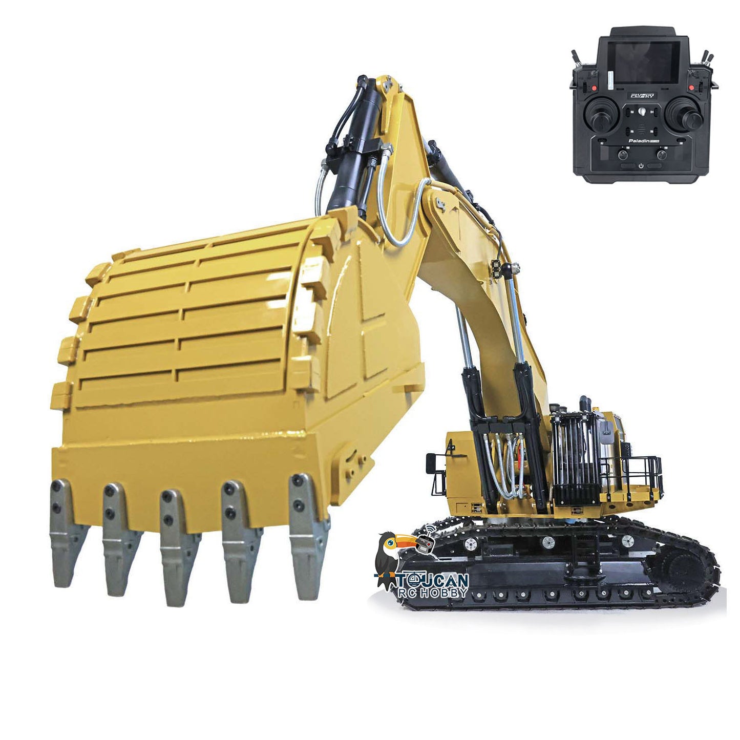 6015B Metal 1/14 Assembled Hydraulic RC Excavator Remote Control Heavy Duty Diggers Model PL18Lite ESC Construction Cars