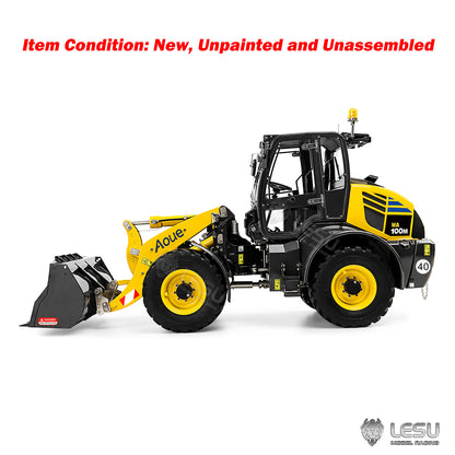 LESU 1/14 4X4 Metal RC Hydraulic Loader KIT Aoue WA100M-8 Radio Control Construction Car Model Sound Light 4CH Valve Axle Lock