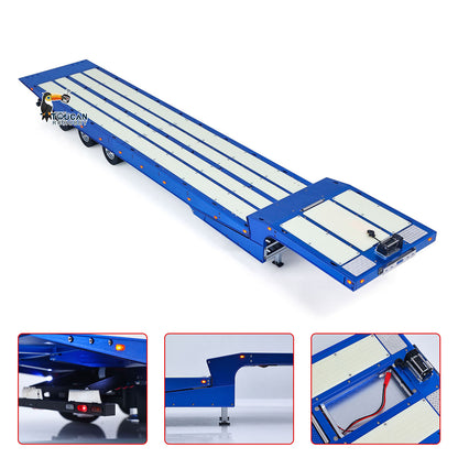 Degree Metal 3Axle Trailer 994 Electric Support Leg Winch For 1/14 TAMIYA Remote Control Tractor Truck DIY Model RC Excavator