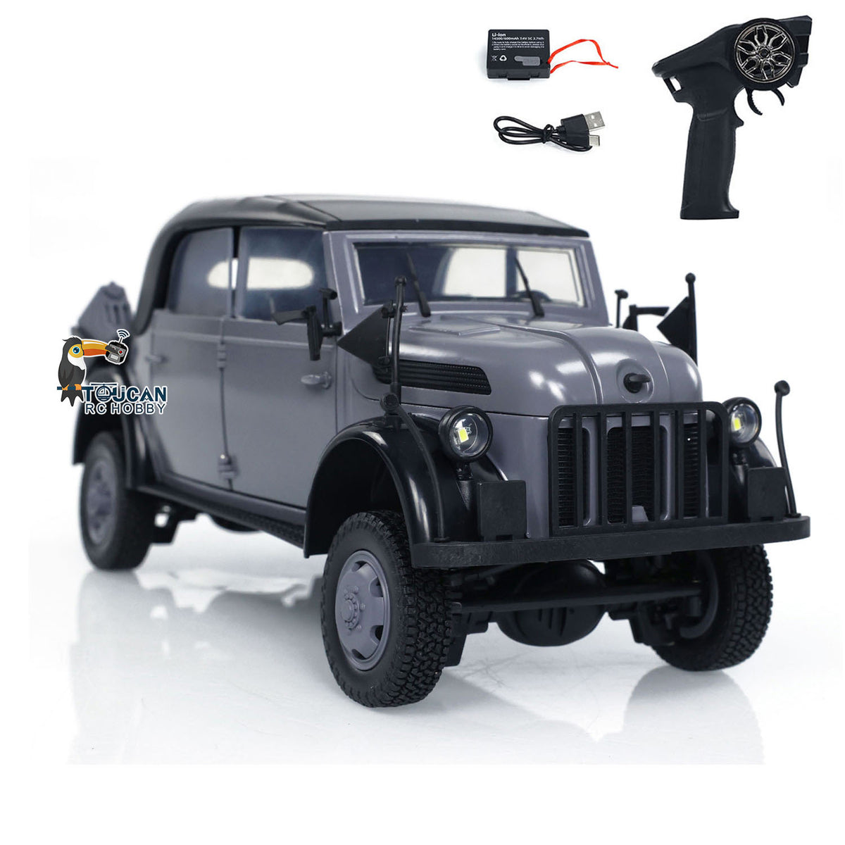 TOUCAN RC HOBBY 1/18 HG4-51 4x4 RC Command Vehicles 4WD Radio Control Off-road Car Model UPgraded Version Sound Light Smoke Unit ESC Servo Motor