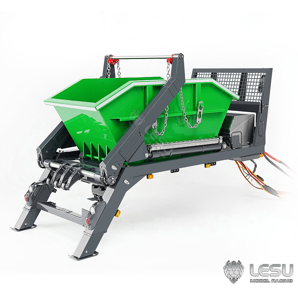 LESU A0016 Metal Bucket for 1/14 Remote Control Hydraulic Swing Arm Garbage Truck Z0066/ TGS Z0068 4x4 Skip Loader Model for RC Enthusiast