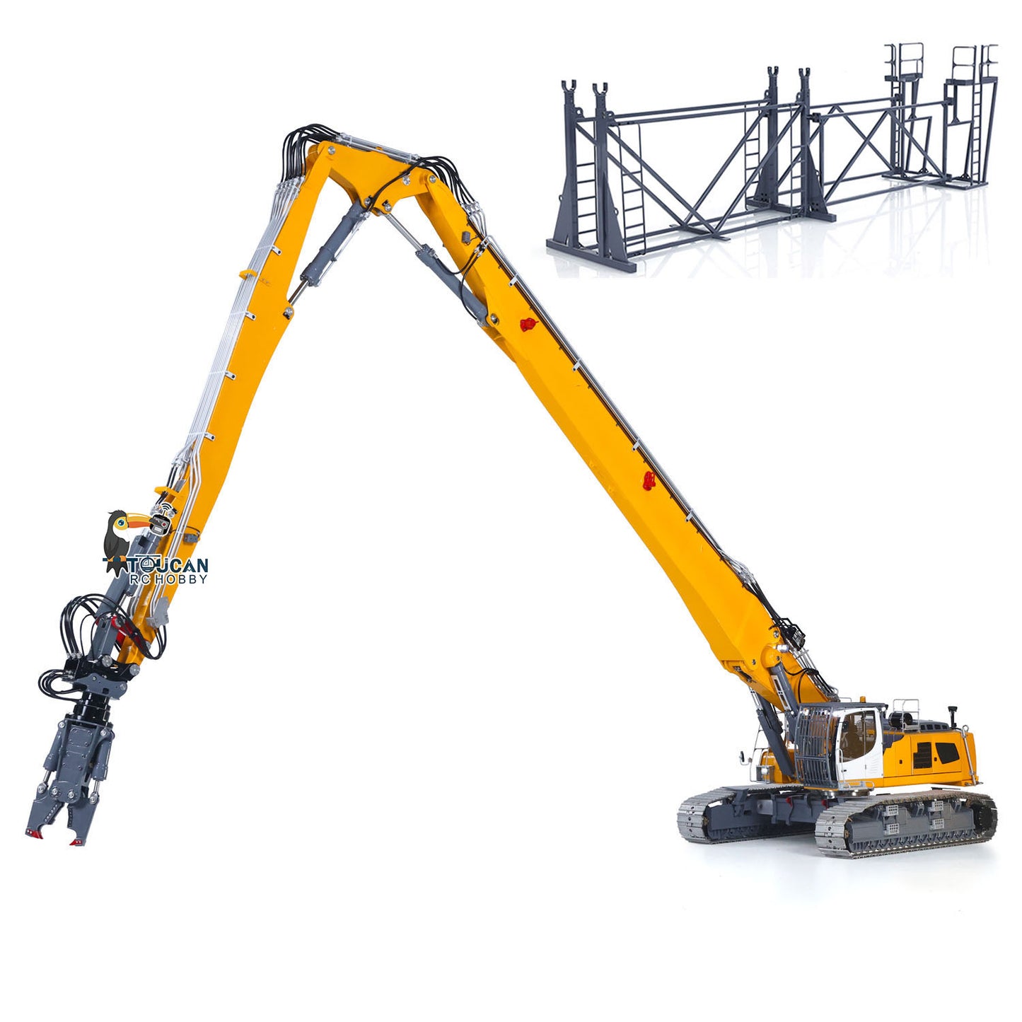 Second Hand Heavy Machine 1/14 RC Full Hydraulic Demolition Excavator LESU LR960 Digger Car