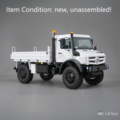 3Speed LESU 1/14 RC Metal Light Truck U4023 AWD Remote Control Off Road Vehicle KIT Model Light Sound Axle Transfer Case Lock