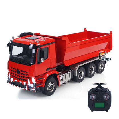 1/14 8x8 RC Hydraulic Roll On Off Full Dump Truck Remote Control Dumper Car Simulation Model PNP Version Light Sound System