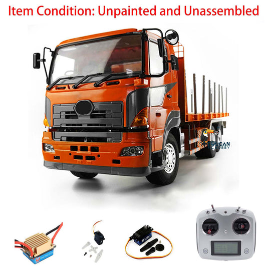 LESU 1/14 RC Lorry Model 6x4 Flatbed Car Tractor Truck Radio ESC Motor for TAMITA Trailer Remote Controlled Transport Vehicles