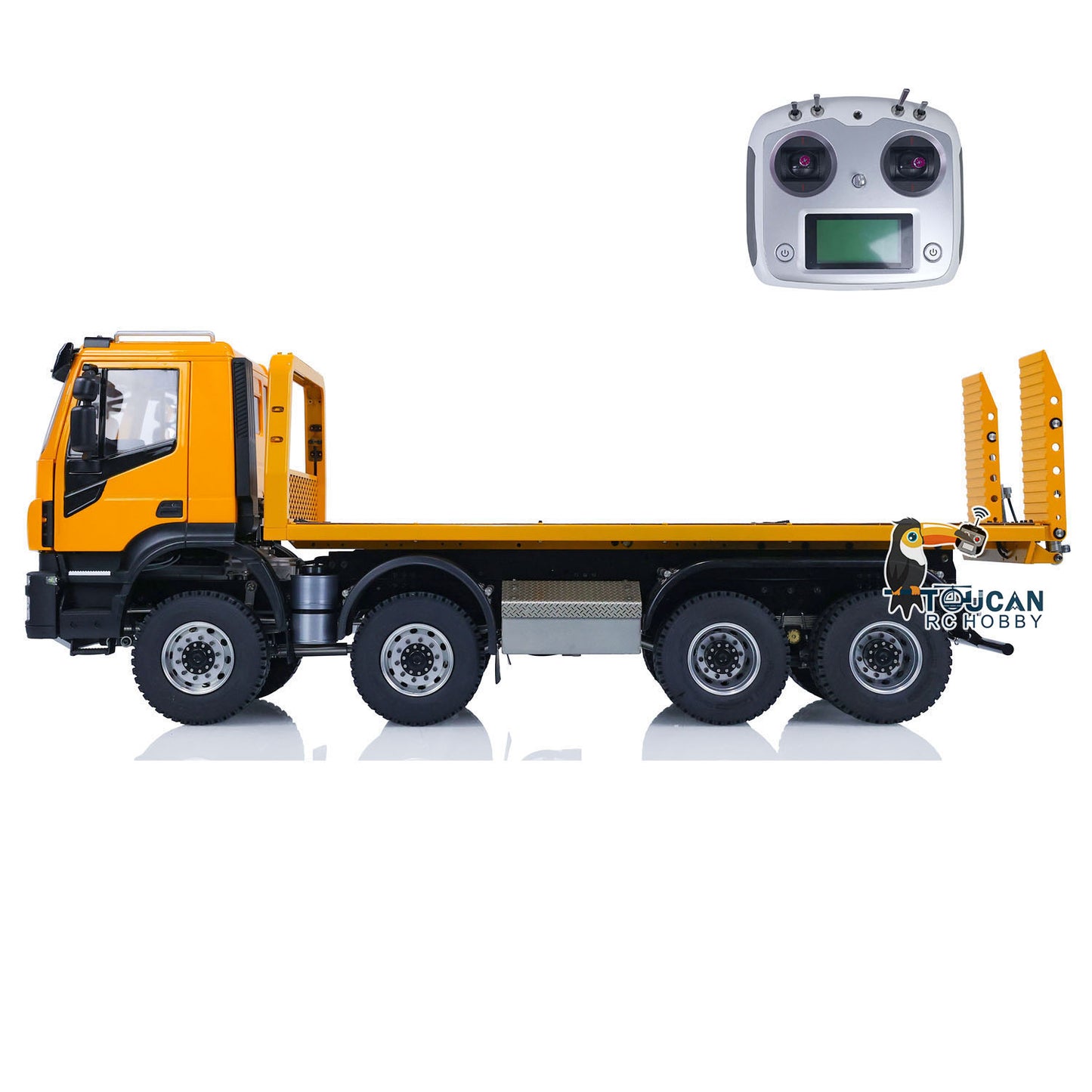 1/14 8x4 Metal RC Hydraulic Wrecker Truck Remote Control Rescue Vehicles Emulated Toy Car Gift for Children Adults PNP