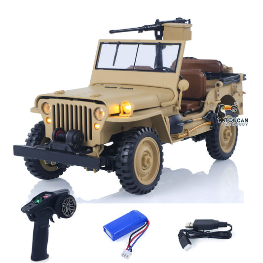 US Stock HG 1/14 2.4GHZ Open-top Remote Control Military Car HG4 58 RC Off Road Vehicle 4WD Combat Model Toys 2Speed Battery Radio