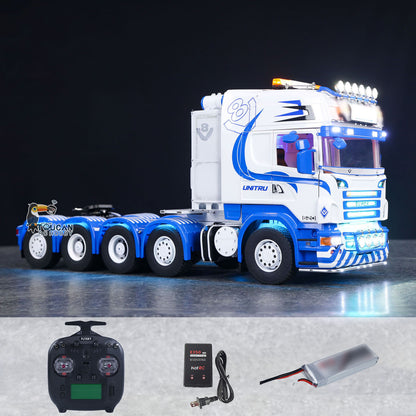 In Stock Unitru 04 10x10 Metal Chassis SC 3Speed 1/14 RC Tractor Truck RTR Remote Control Lorry Car Smoke Light Sound ST8 Radio Battery