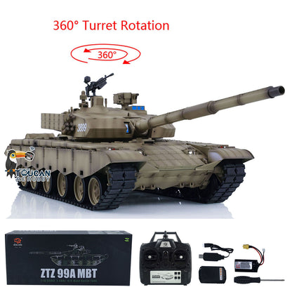 2.4G Henglong 1/16 7.0 Plastic Chinese 99A RTR RC Tank Radio Controlled Panzer 3899A 360 Turret DIY Toys Gifts