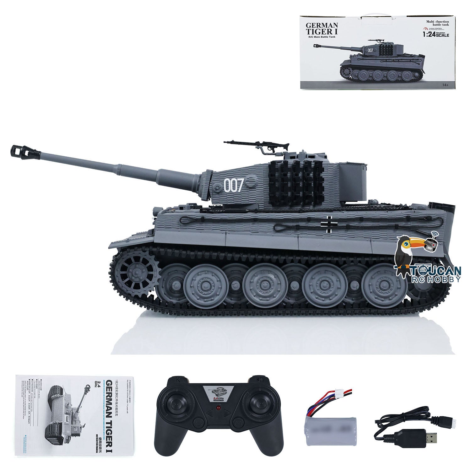 US Stock 1/24 RC Battle Tank Taigen Tiger I Remote Control Infrared Co – TOUCAN RC HOBBY US Stock 1/24 RC Battle Tank Taigen Tiger I Remote Control Infrared Co – TOUCAN RC HOBBY