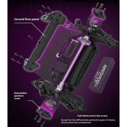 30KM/H UdiRC 1/16 4WD RC Off Road Car Radio Control High Speed Vehicle Model UD1611 390 Brushed Motor 30A ESC Light System RTR
