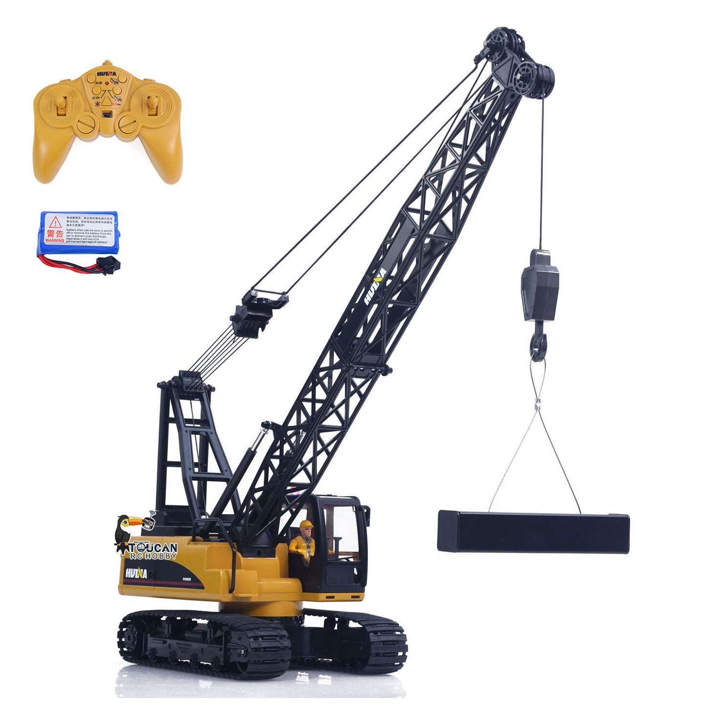 Fast Free Shipping for EU HUINA 572 15CH RC 1/14 Construction Crane Truck Tower Excavator Model Car