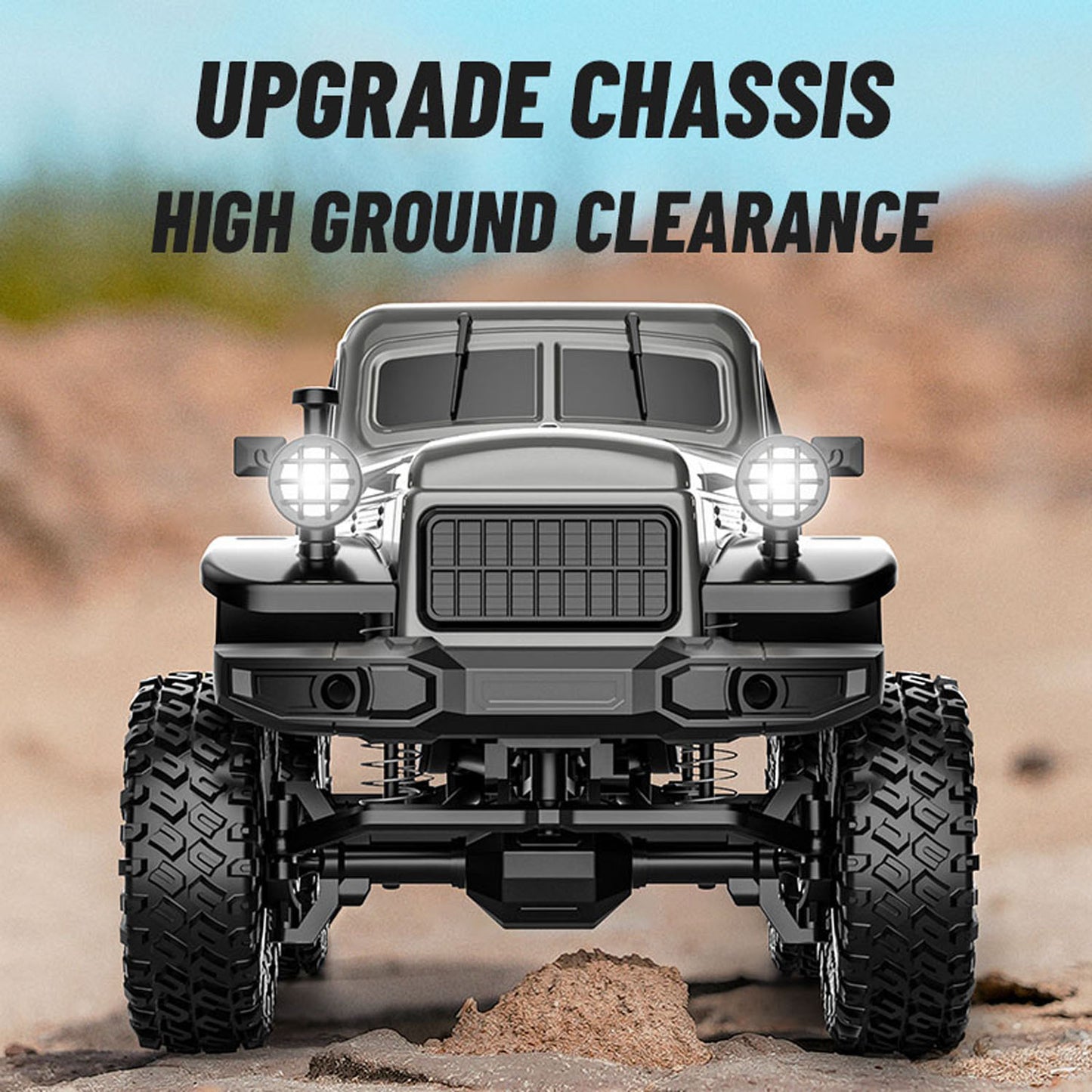 1/18 Remote Control 4WD Rock Crawler Car Simulation Pickup Truck 2.4GHz RC Crawler Brushed Motor Battery Light Ready to Run