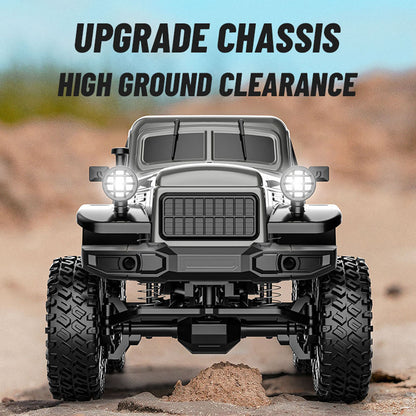 1/18 Remote Control 4WD Rock Crawler Car Simulation Pickup Truck 2.4GHz RC Crawler Brushed Motor Battery Light Ready to Run