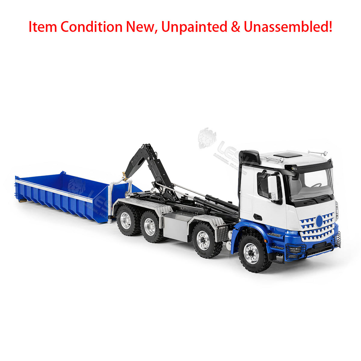 TOUCAN RC HOBBY LESU Z0088 1/14 8x8 Metal Roll Off RC Hydraulic Dump Truck with Folding Hook Lift 3 Speed Transmission Differential Lock Sound Light