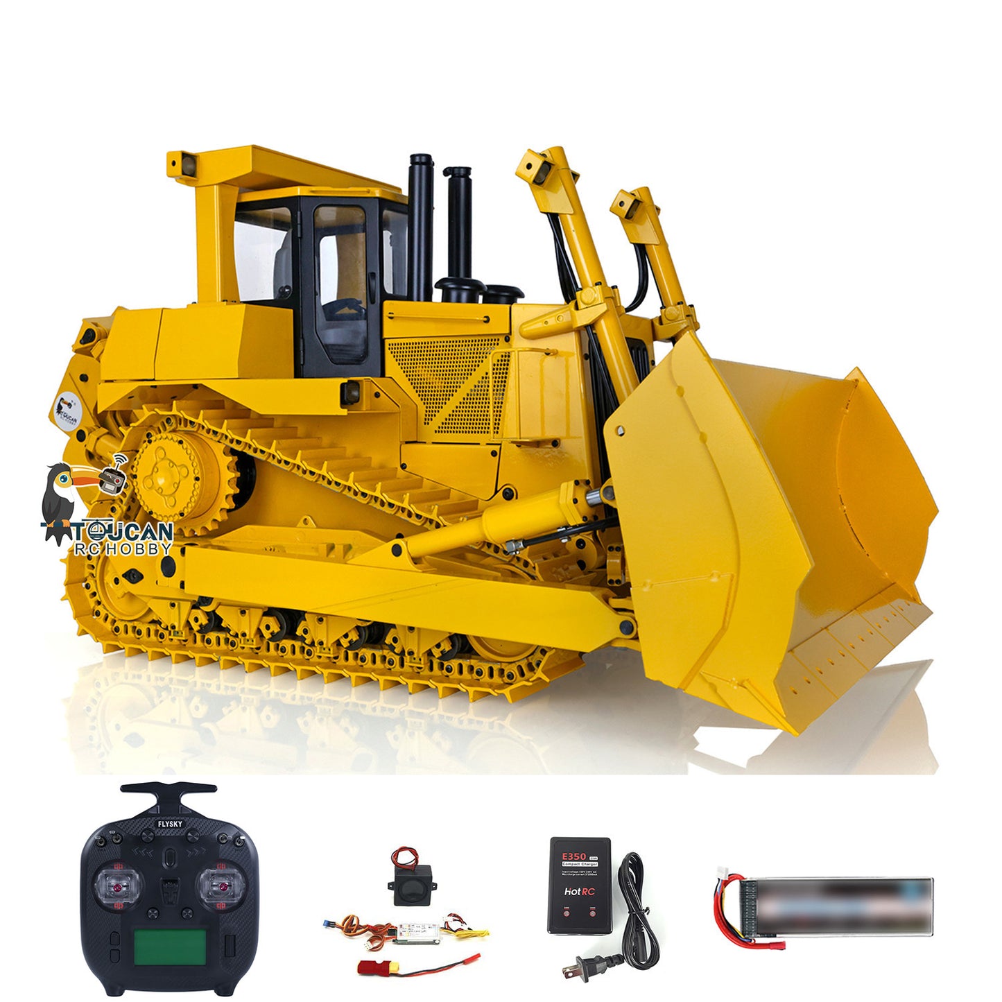 Fast Free Shipping JDModel DXR2 Metal 1/14 RC Hydraulic Bulldozer Remote Controlled Heavy-duty Dozer W/ 201 Sound System