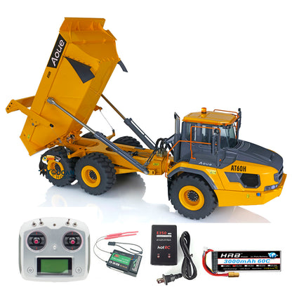 LESU Aoue AT60H 1/16 Metal Hydraulic KIT/PNP/RTR RC Articulated Truck A0004 with 2 Speed Transmission Light System for Construction Model Hobbyists