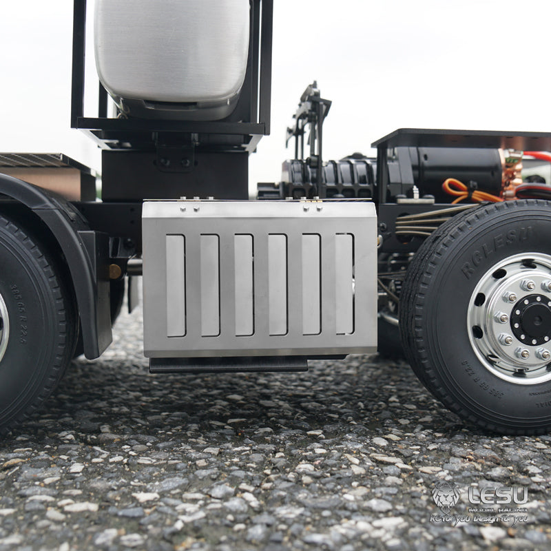 LESU 1/14 8x8 Metal Chassis for 3363 Low Roof RC Tractor Truck 3 Speed Transmission SAVOX 1251 Steering Servo 540 Brushed Motor for RC builder