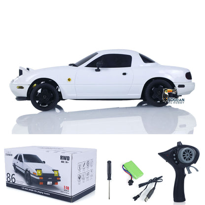 Free Shipping CN Stock Second-hand 1:18 LDRC Radio Control Drift Car Model On Road Vehicles Linear Speed LED Flip Light Battery Motor USB Charge MX5 Toy for Kids