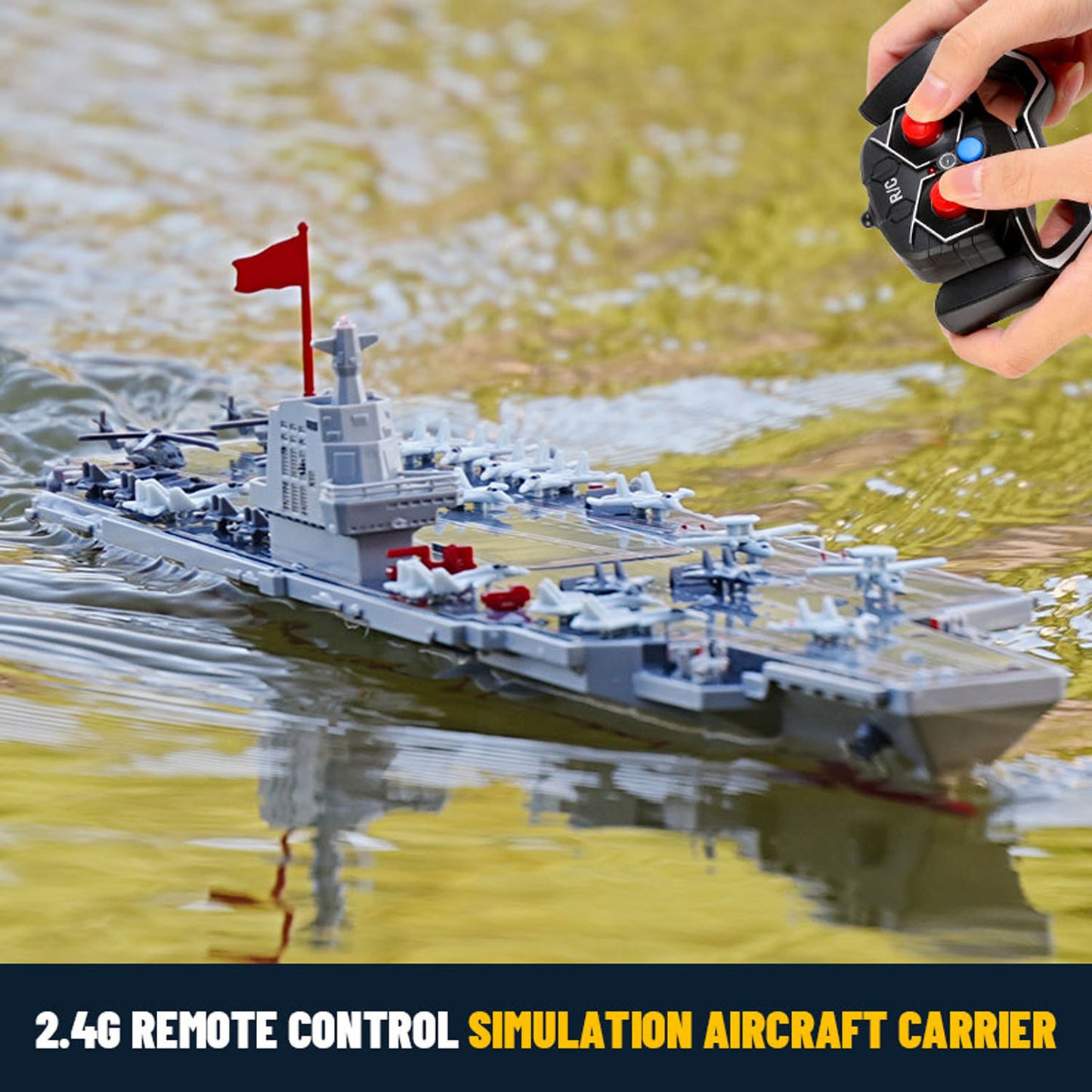 In Stock 2.4GHz RC High Speed Boat Remote Control Aircraft Carrier Warship S19 Electric Water Toys RTR Battery Dual Motor USB Charge
