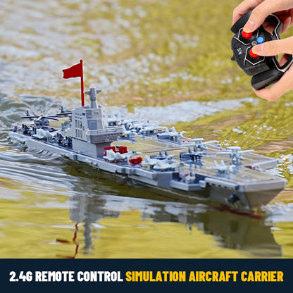 In Stock 2.4GHz RC High Speed Boat Remote Control Aircraft Carrier Warship S19 Electric Water Toys RTR Battery Dual Motor USB Charge