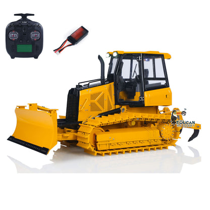 Pre-order US Stock Metal 1/12 RC Hydraulic Bulldozer D3 Remote Control Engineering Vehicles 4CH Valve Construction Car Light Sound Flysky ST8 Radio