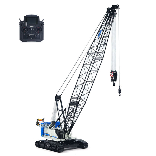 Metal 1/14 RC Hydraulic Crawler Crane C1200 Remote Control Construction Vehicle Flysky PL18 LITE Radio Brushless Motor Battery