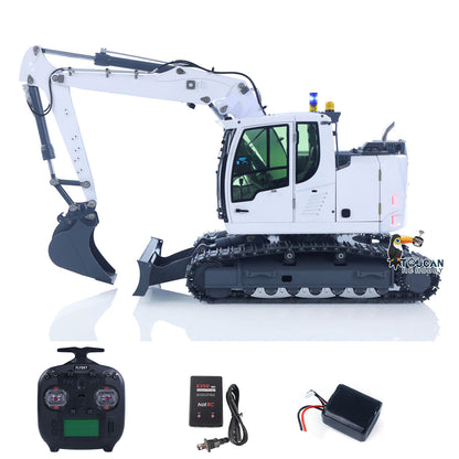 In Stock LR914 1/14 Remote Control Digger RC Hydraulic Excavator 5CH Valves Brushless Drive Motor Lights Flysky ST8 Radio RTR Charger