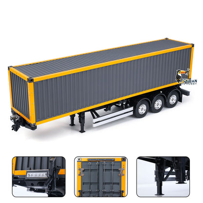 HHRC 1/14 RC Truck Trailer 140405 - Metal & Plastic 3 Axles 40ft Container