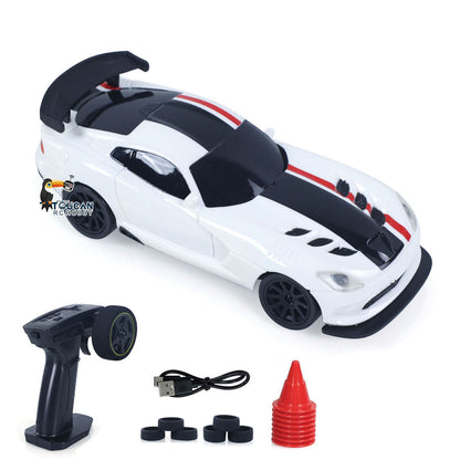 US Stock 1:43 Remote Control Drift Car LED Effects RC Racing Vehicles AWD Battery Charger Mini Model Toy for Enthusiasts and New Players