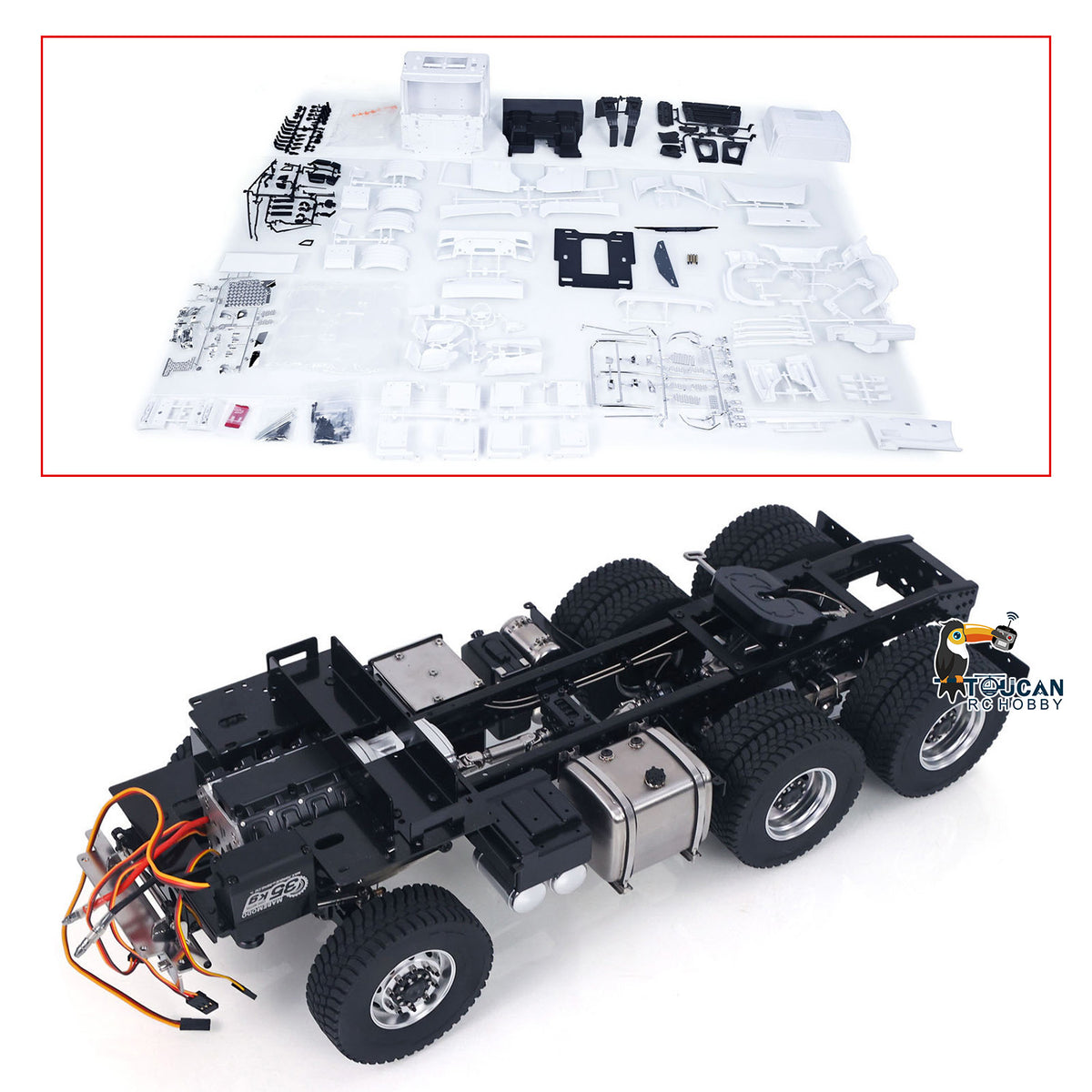 In Stock TOUCAN RC HOBBY MODO 6x6 1/14 RC Tractor Truck 770S With Metal Chassis 2-speed Gearbox Servo Motor  Tractor Car Model Kits For DIY Upgrade