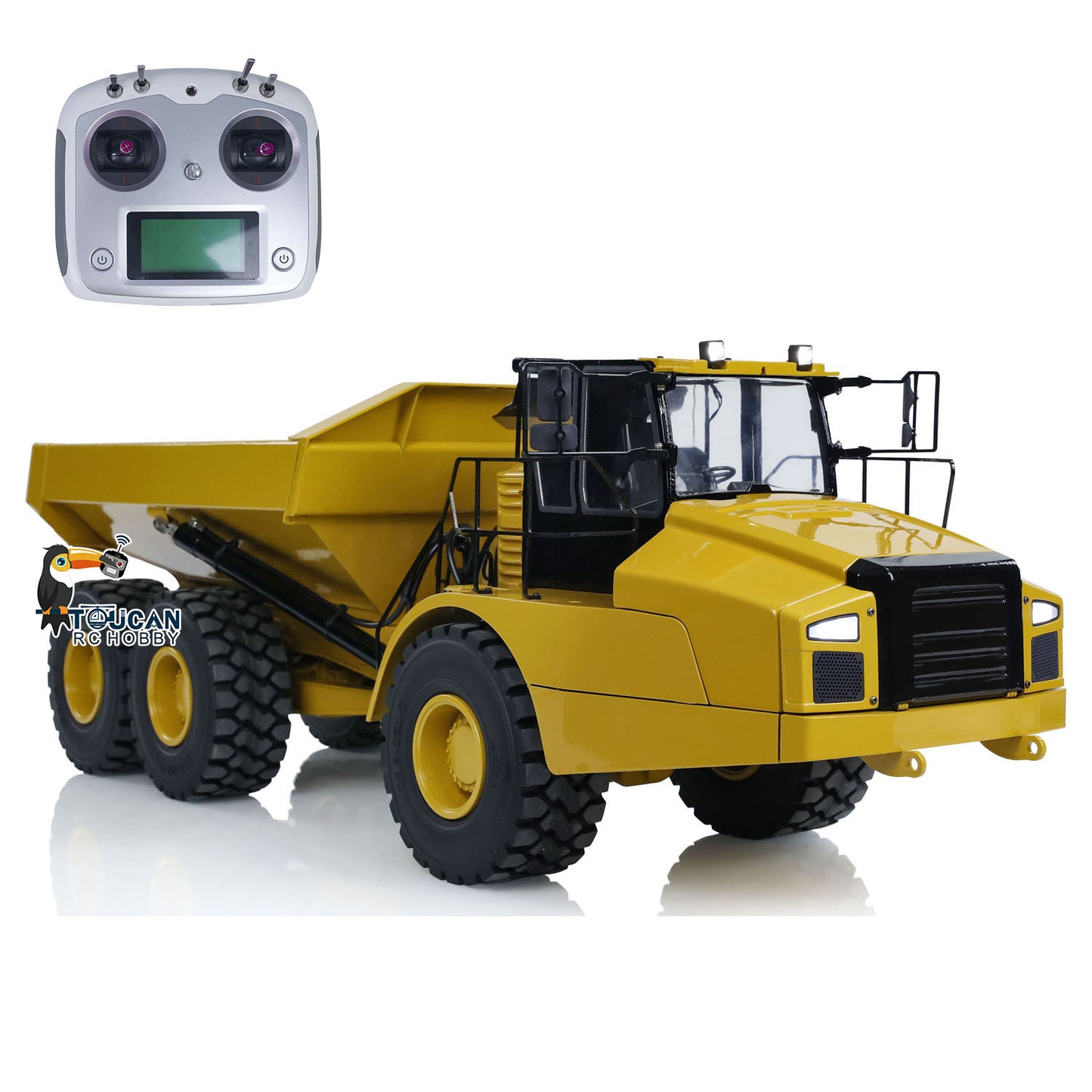 1/14 Radio Controlled Articulated DIM K745 6*6 Almost Ready To Run 2.4Ghz Metal Hydraulic Truck Pump Valve Cylinder Sound Light