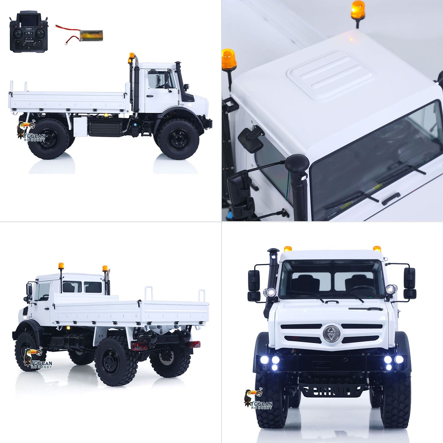 In Stock LESU U4023 4X4 1/14 RC Off Road Vehicle Metal ATV Light Truck MT44023 Model Light Sound Wheel Reduction Axle Lock Radio Battery