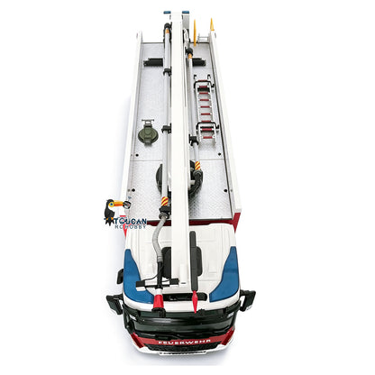 TOUCAN RC HOBBY 3363 1/14 6x4 RC Folding Aerial Ladder Fire Truck Metal Chassis Remote Control Water Spray Trucks 2-Speed Transmission LED Sound