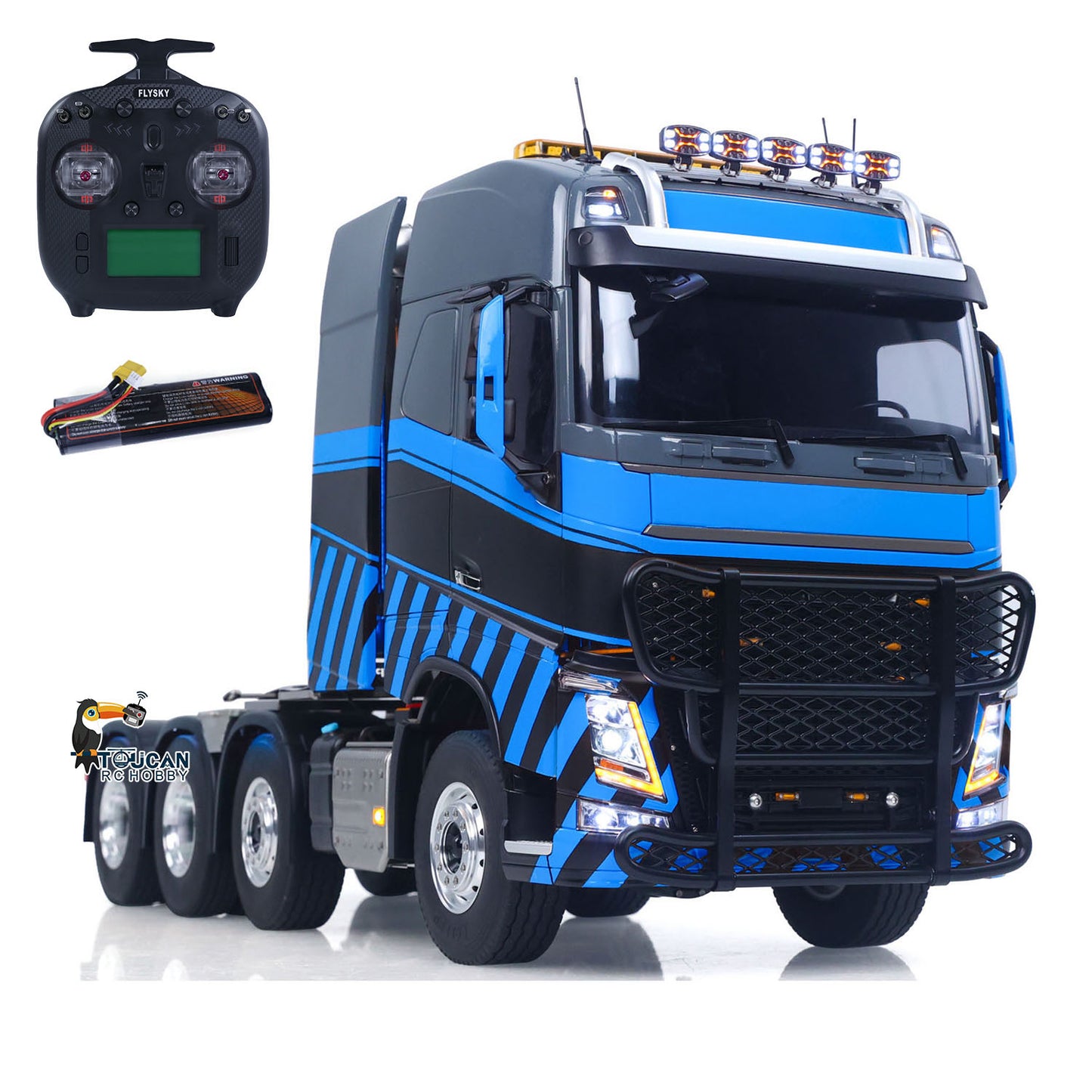 8x8 1/14 Remote Control Tractor Truck TAMIYA 56360 TOUCAN 2Speed Gearbox Light System Sounds Smoke Unit Axle Locks Flysky Radio