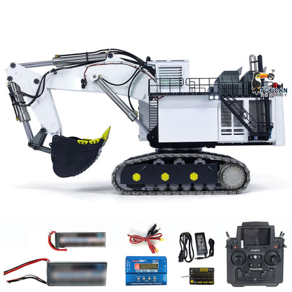 USA Pre-Order by the sea 1/25 RC Metal Double Pump Hydraulic Excavator R9800 Heavy Duty Double Pump Remote Control Diggers ESC Servo Motor Light System
