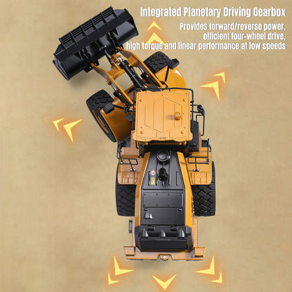 In Stock TOUCAN RC HOBBY K966 KABOLITE 2.4Ghz 1/16 Hydraulic RC Loader 966 Car 7500mAh Battery 8 Channels Radio Control Good Hydraulic Valve Pump Wheel