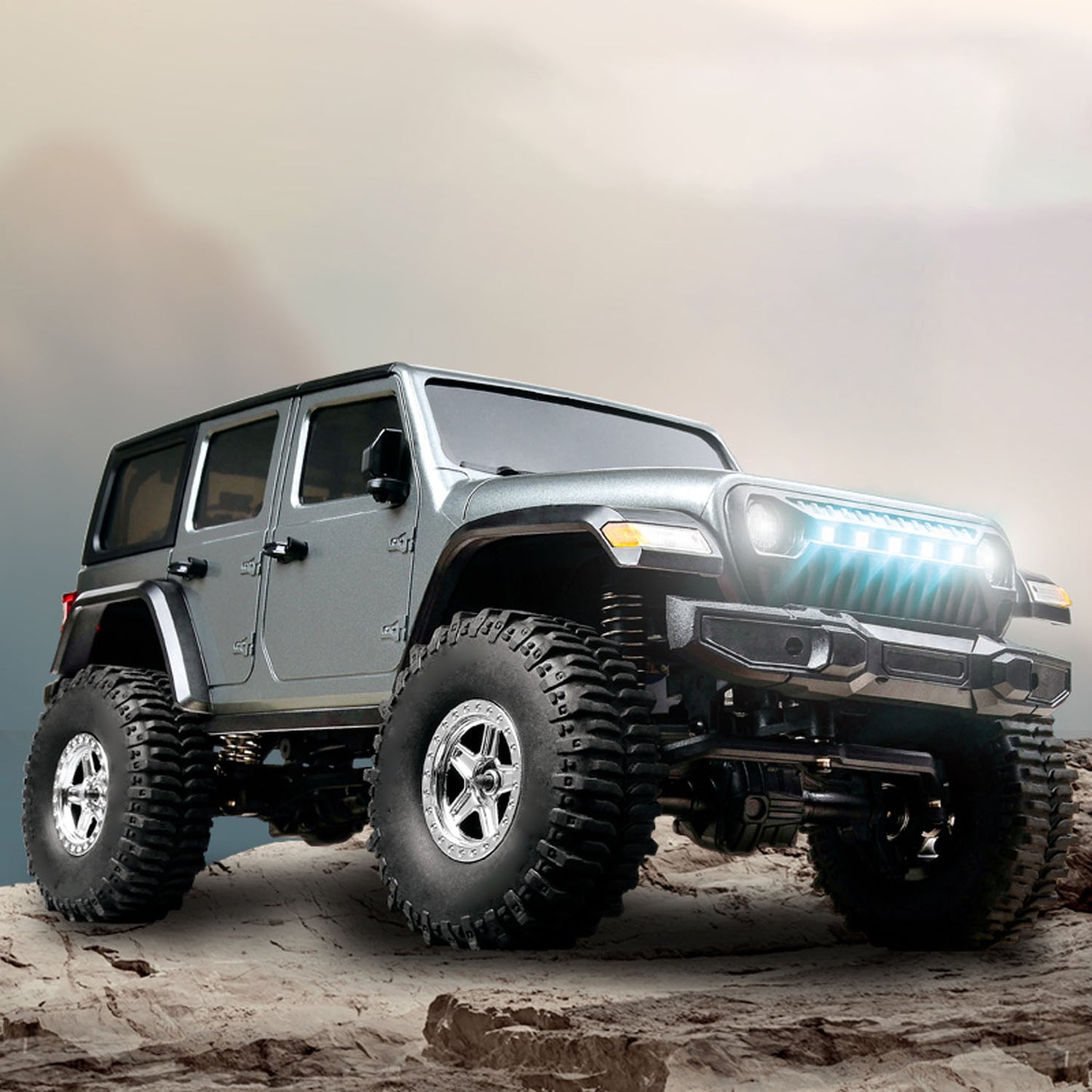 1:18 4*4 RC Simulation Rock Crawler Car C8801 2.4G Wireless Control Off Road Vehicle RTR Crawler Brushed Motor ESC LED Lights