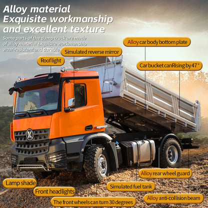 Fast Free Shipping 1/14 Kabolite 5701 RC Dump Truck 4x4 Remote Control Dumper Car Sound Light Simulation Vehicle Hobby Model