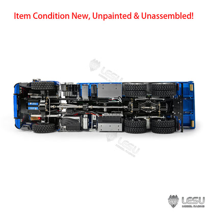 TOUCAN RC HOBBY LESU Z0092 1/14 6x6 RC Hydraulic Roll Off Dump Truck with Telescopic Hook Lift Metal Chassis 3 Speed Gearbox Light Sound System