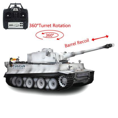 TOUCAN RC HOBBY Henglong 1/16 TK7.0 Promotion Tiger I RC Tank 3818 with Barrel Recoil 360 Degrees Turret IR Smoke Metal Tracks Sprockets Idlers Wheels