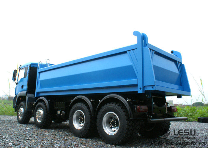 LESU TGS Cabin 1/14 Metal 8x8/6x6 RC Hydraulic Dumper Truck Tipper Vehicle 2 Speed High Torque Gearbox 540 Brushed Motor for RC Model Enthusiasts