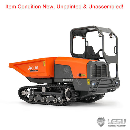 1/14 Hydraulic Remote Control Tracked Dumper KC300HR-5 Unpainted KIT LESU Metal RC Tipper Model Light System No Battery