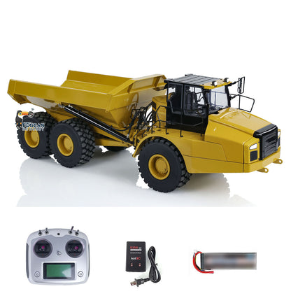 TOUCAN RC HOBBY JZModel 1/14 Ready To Run DIM 745D Metal Hydraulic RC Articulated Truck 745D 6*6 Light Sound Interior Trim of Cab Remote Control Battery