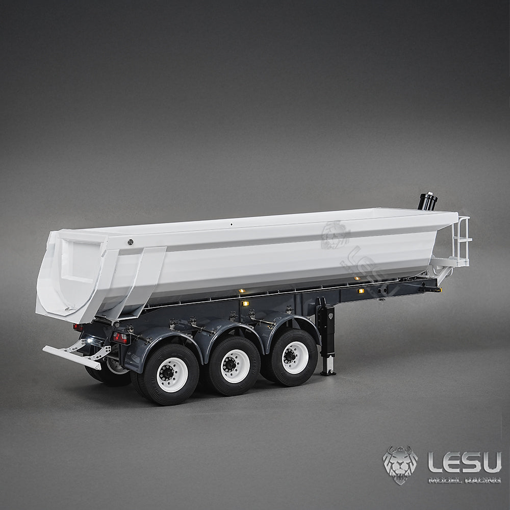 LESU A0045 1/14 Metal Hydraulic RC Semi Dump Trailer Model with Electric Legs for RC Tractor Truck Construction Model Enthusiast