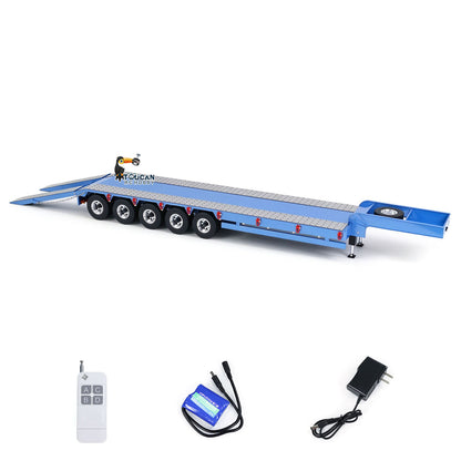 TOUCAN RC HOBBY HHG Model 5 Axles Metal Semi-trailer for 1/14 RC Tractor Truck Remote Control Dumper Cars Construction Vehicles DIY Hobby Models Painted