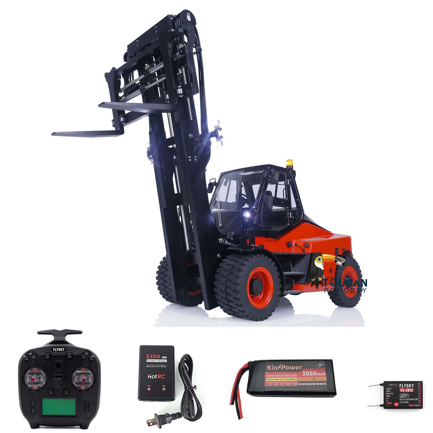 LESU 1/14 RTR Hydraulic RC forklift Aoue-LD160S for Truck Painted Assembled Model W/ Openable Door Sound Light System
